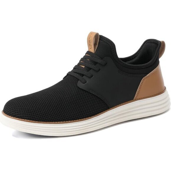 ⚡VILOCY Men's Black Fashion Dress Oxfords Business Mesh Breathable Sneakers - Picture 5 of 7